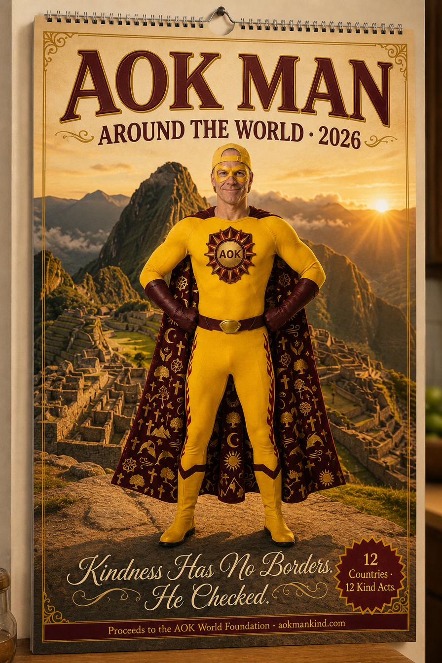 AOK Man Around the World 2026 calendar