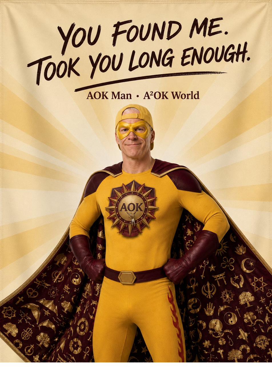 AOK Man — You found me. Took you long enough.