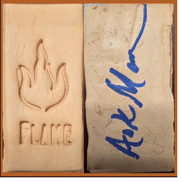 Autographed clay tablet