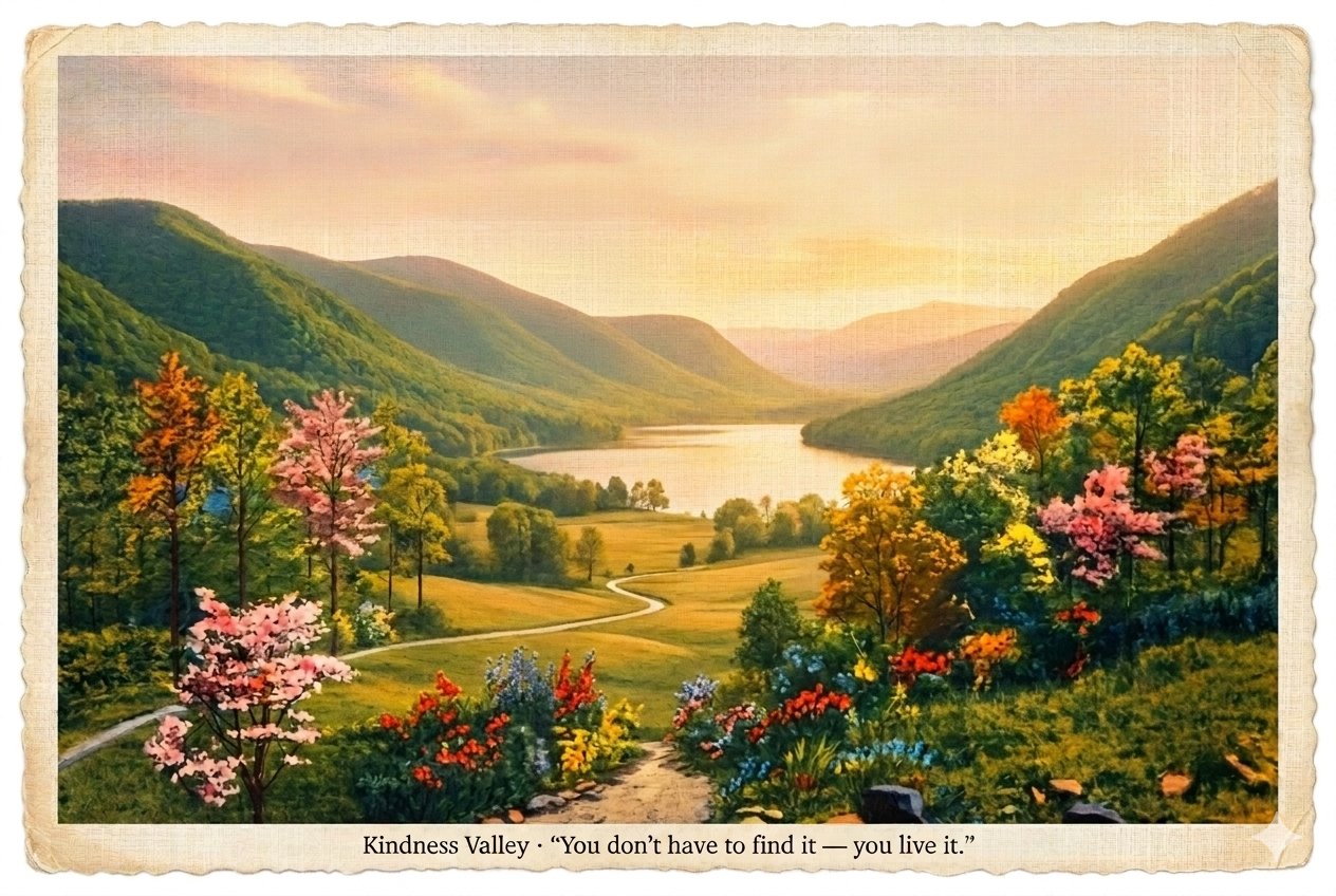 Kindness Valley postcard