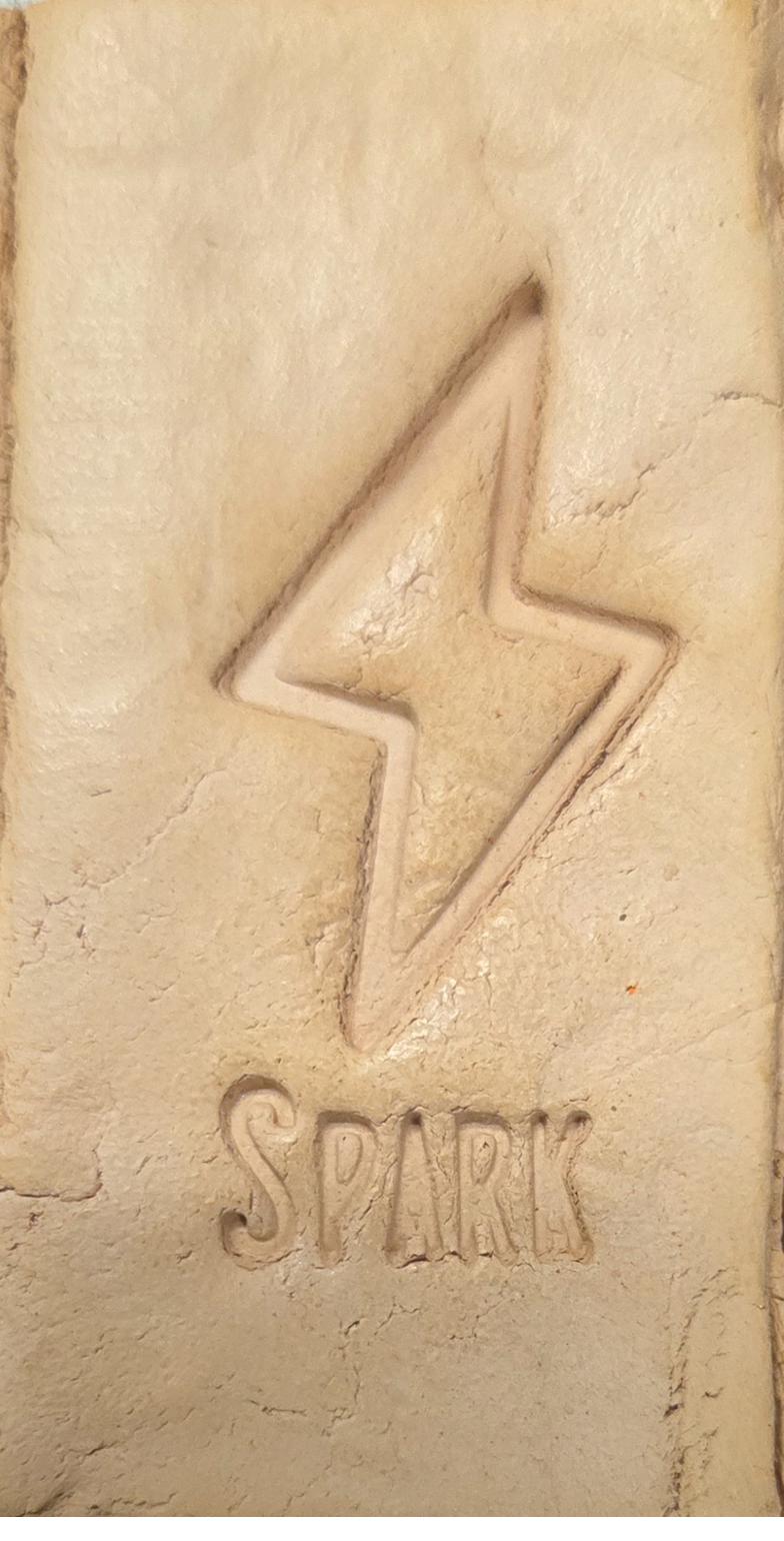 Spark tablet — the lightning bolt